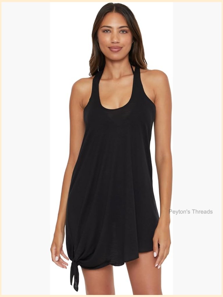 Ruffle Cover Up Dress With Knot Side Tie